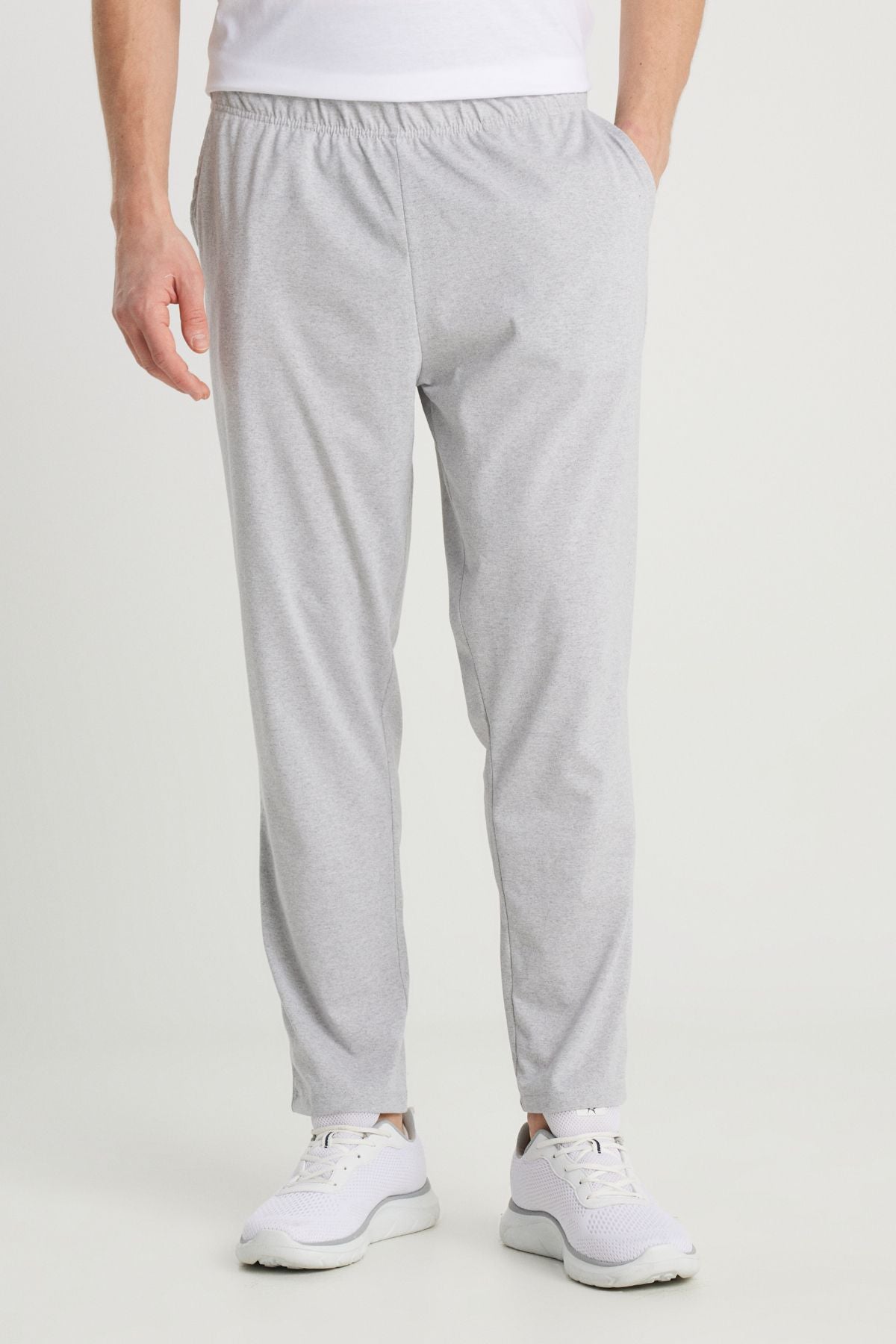 Men's GRI Melanj-White Cotton Casual V-Yaka Waist Pajama Set with Elted Pockets