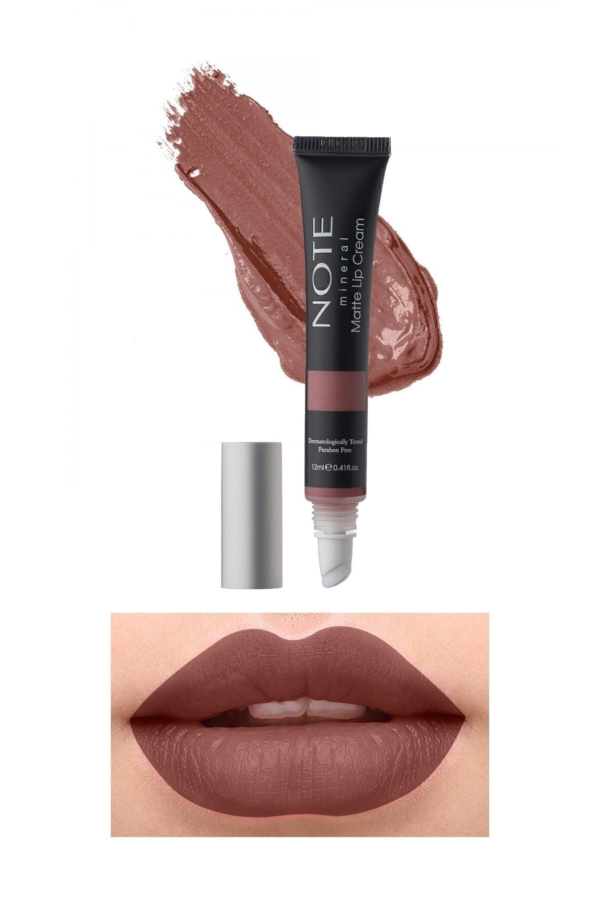 Mineral Matte Lip Cream Yarı Mat Bitişli Likit Ruj 02 Nude Love - Nude
