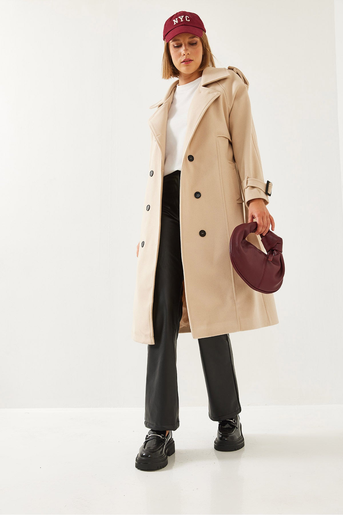 Women's Back Button Detail Stash Coat 2492 60261006