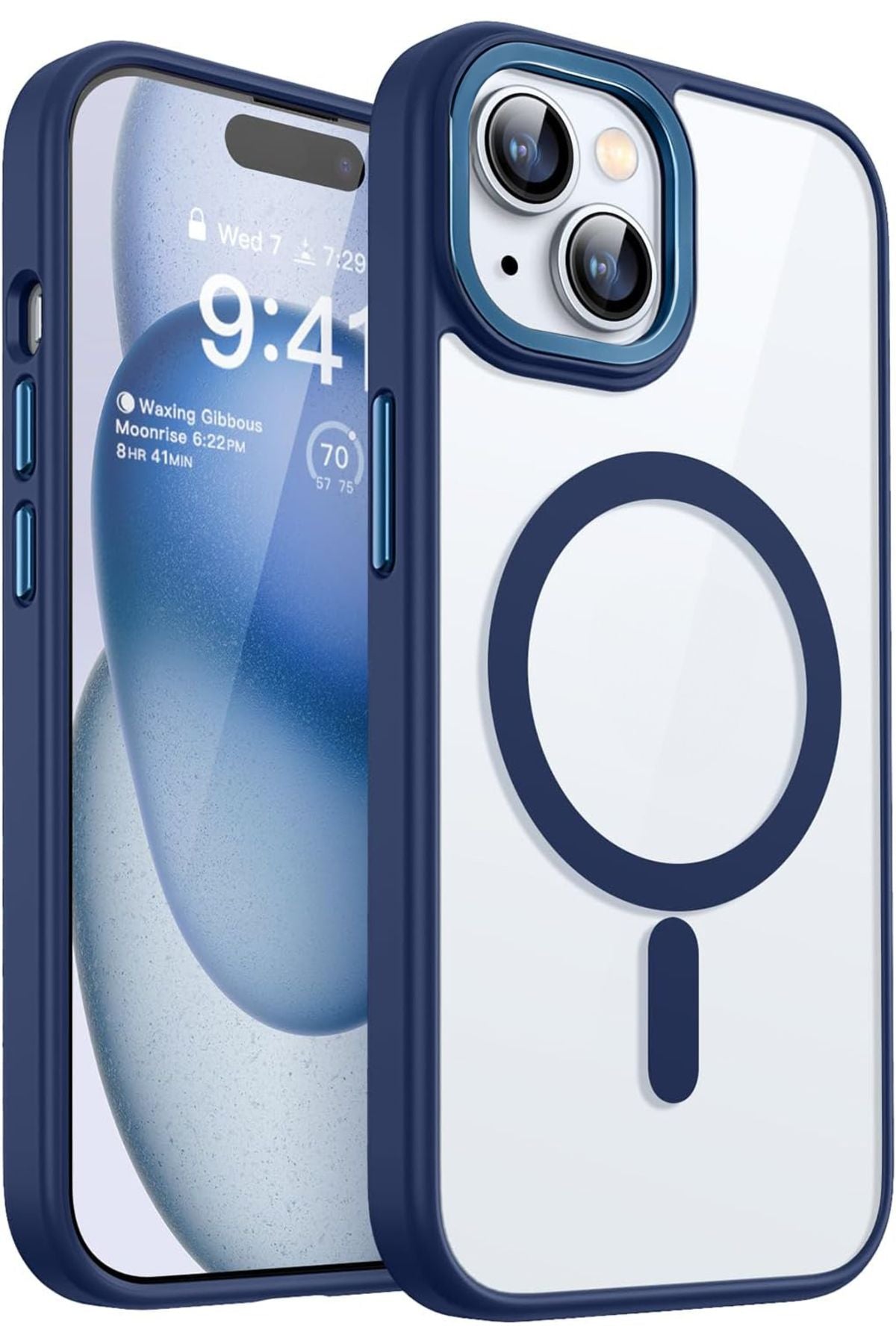 iPhone 15 compatible camera protruding edge with colorful sensitive button Magsafe case