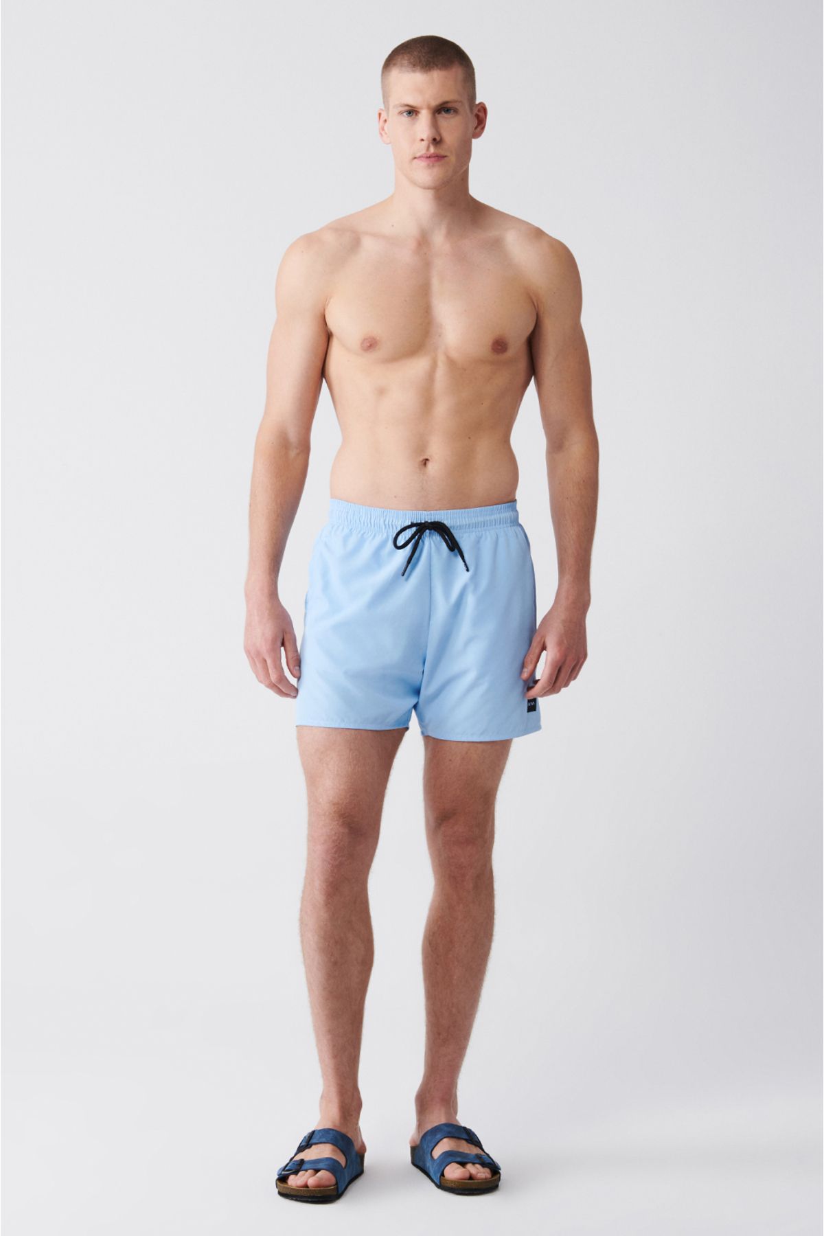 Men's Light Blue Fast Drying Standard Size Mayo Sea Short E003801