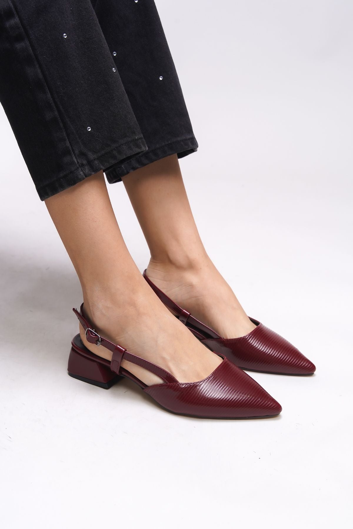ZELLANYS BACKGROUND BACKGROUND SONG -Heeled Shoes 0012350 Bordeaux Patent Leather Lear
