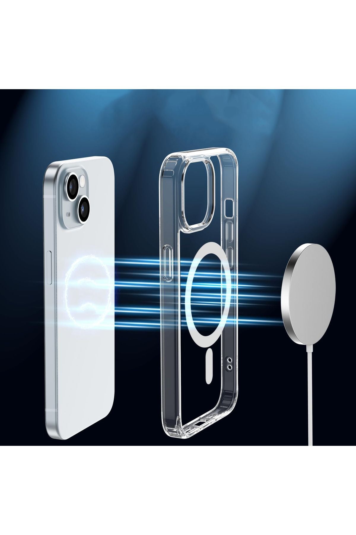 iPhone 15 plus compatible real magsafe featured hard transparent case