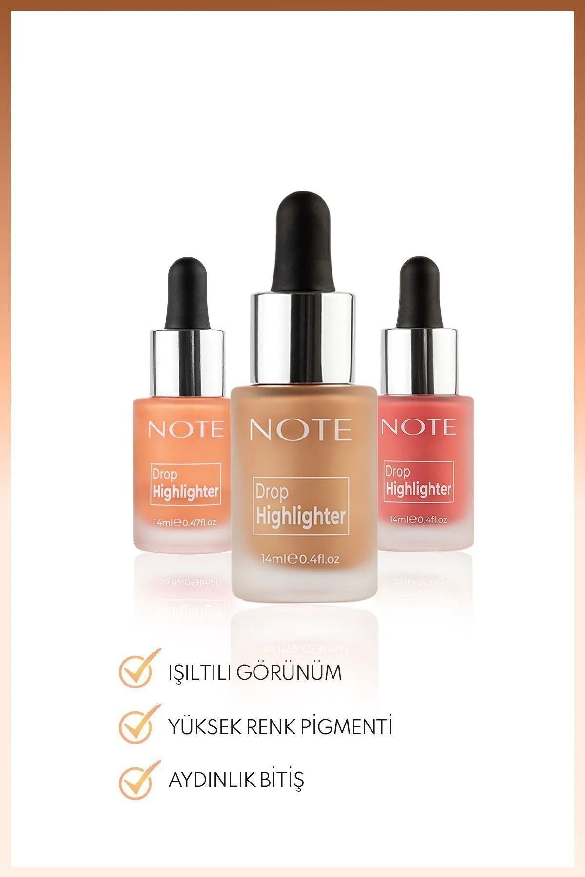 Drop highlighter glittering liquid illuminator - 02 Charming Desert