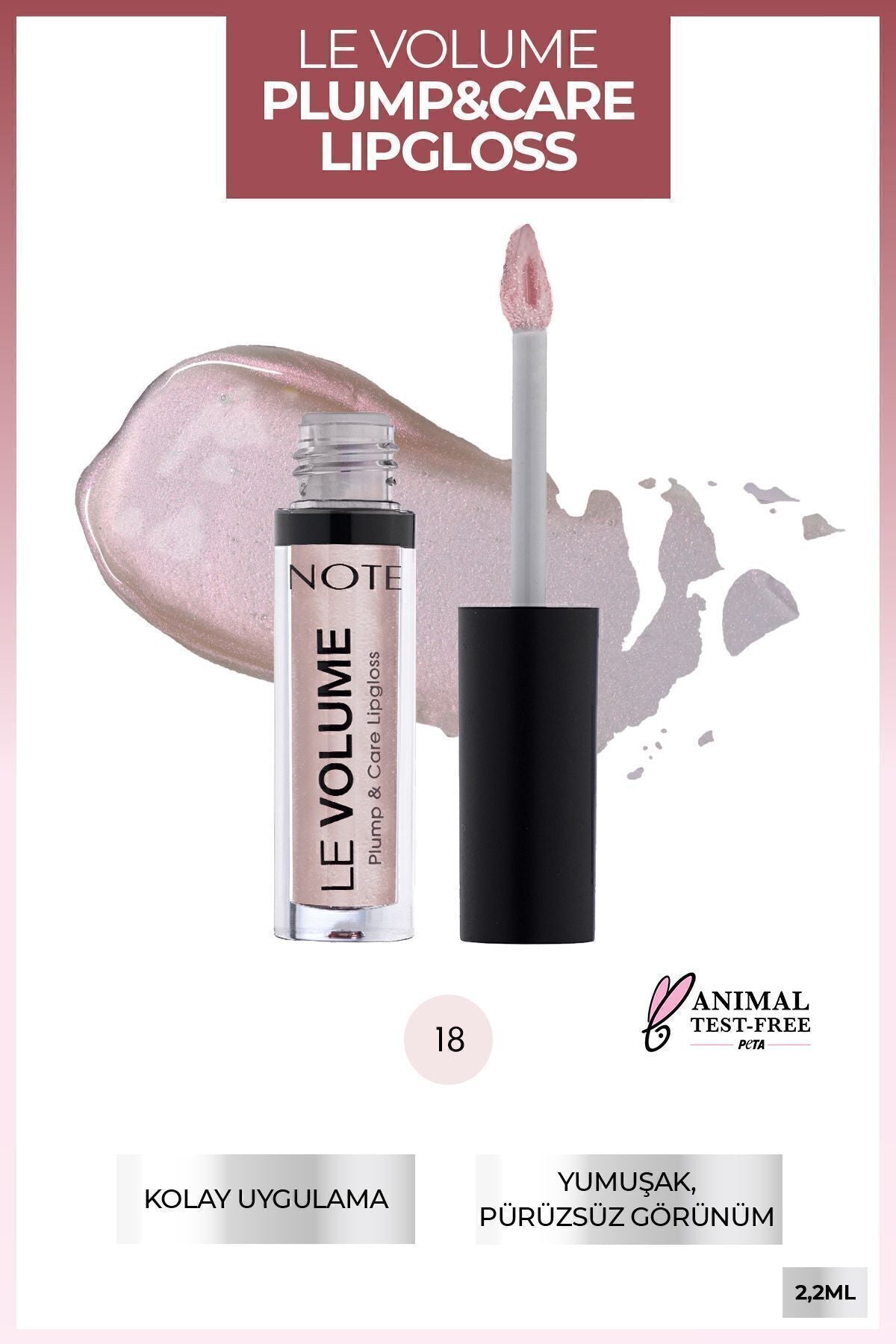Le Volume Plump & Care Lipgloss Moisturizer Lip Grinder - 18 Only You - Pink