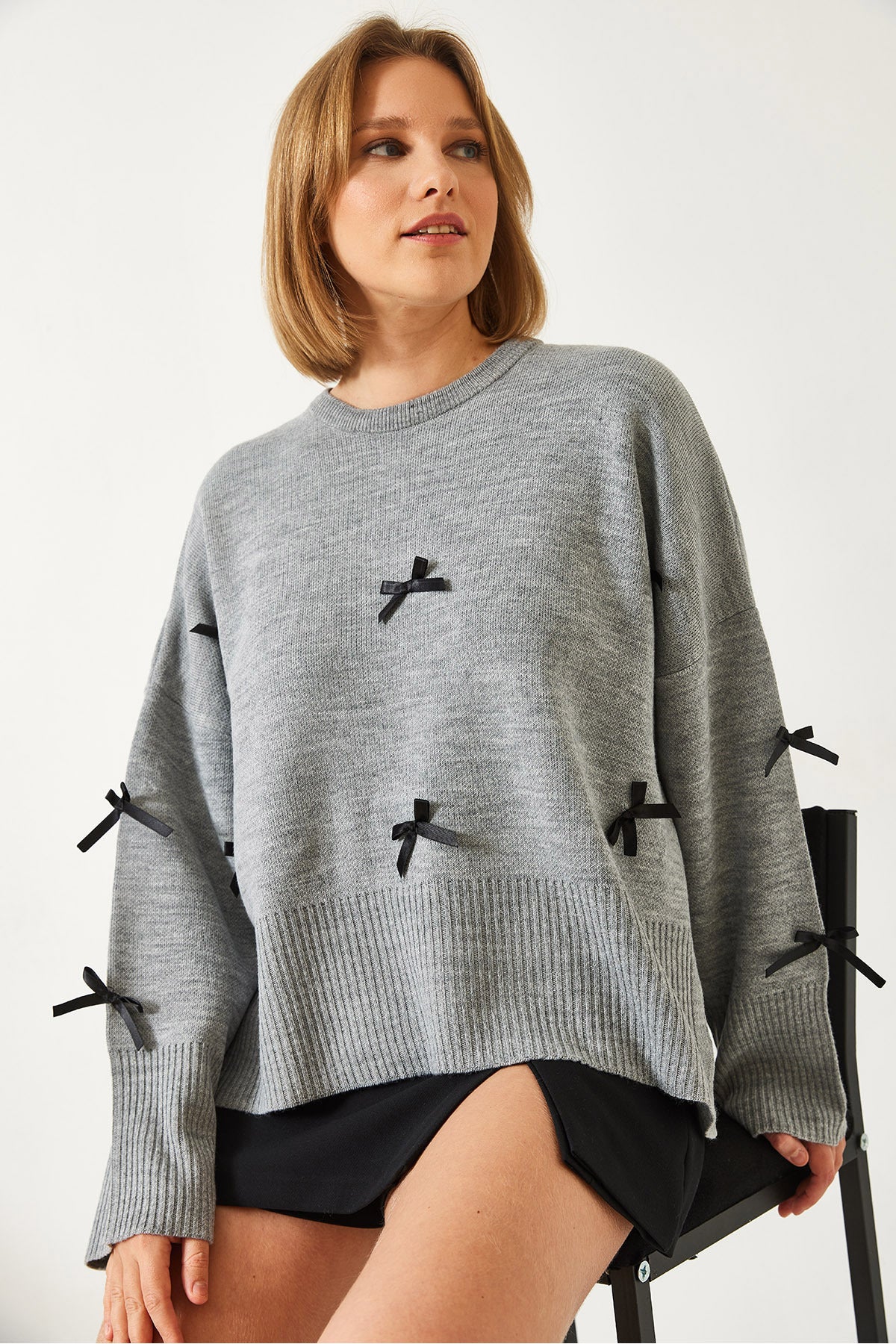 Women's Bow Detailed Knitwear Sweater 60261085