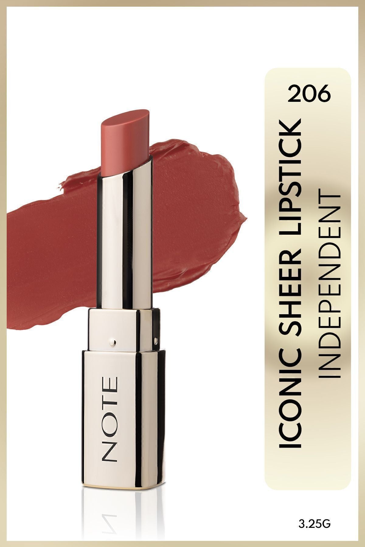 Iconic Sheer Lipstick Moisturizer Bright Lipstick 206 Independent - Nude
