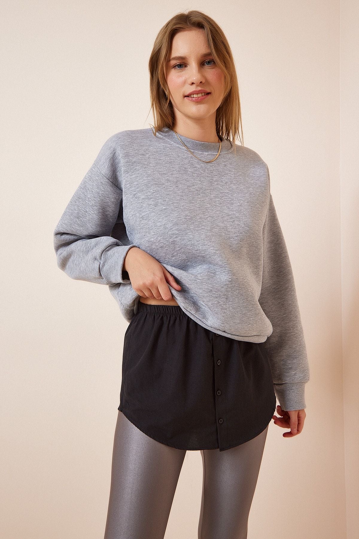 WOMEN BLACK Sweater and Sweatshirt Six Skirt Poplin Shirt DD01150