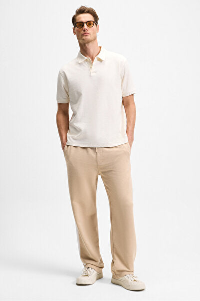 ARAUJO Men's Relaxed Fit Beige Sweatpants with Elastic Waist