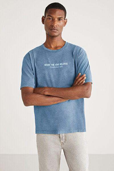 Pecky Erkek Basic Relaxed Tekli T-shirt