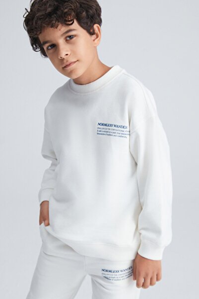 Dıaz Pamuk Boy's Ecru Bottom-Top Set