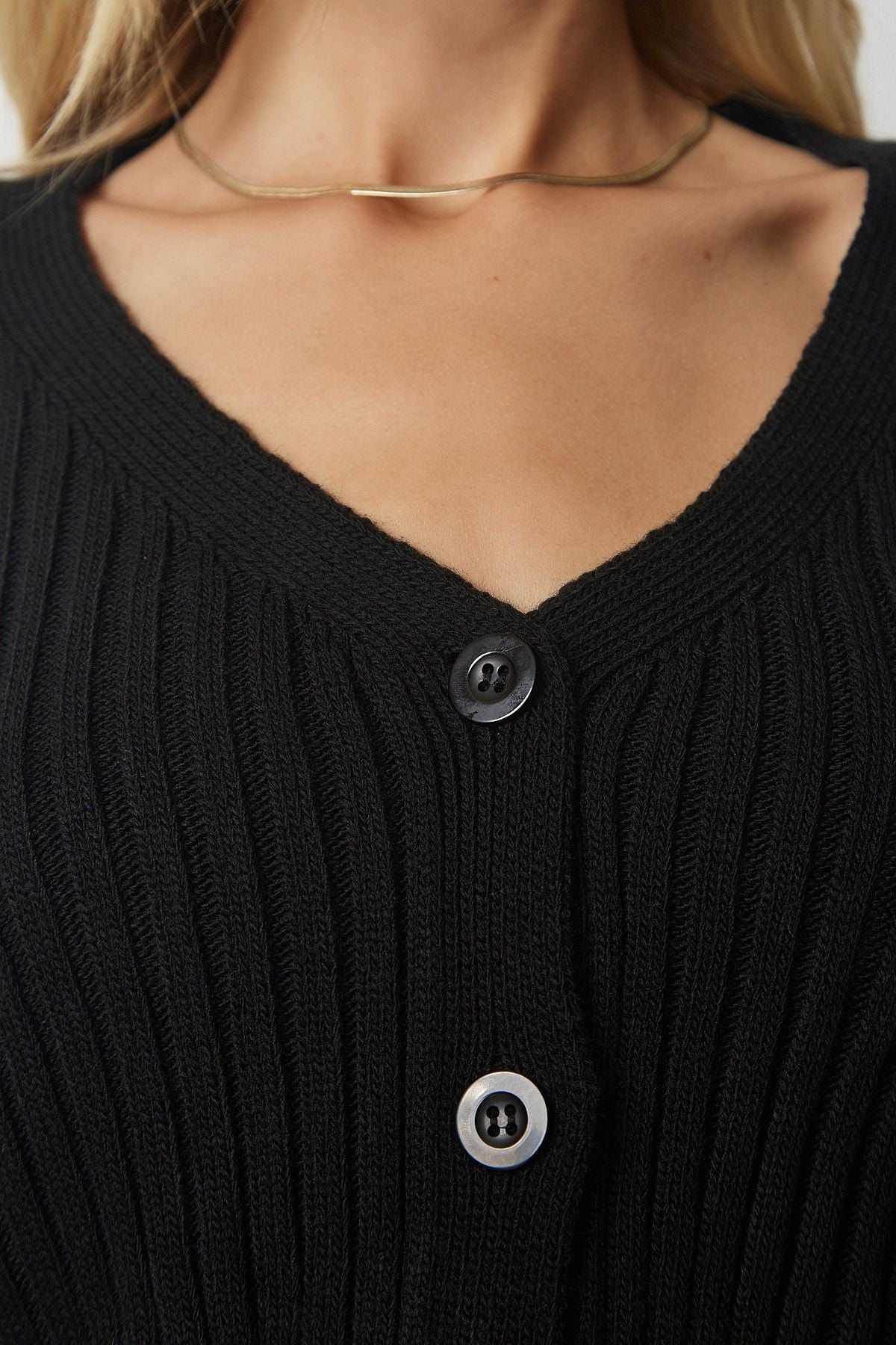 Women's Black Knitting knitwear bustier cardigan team yy00168