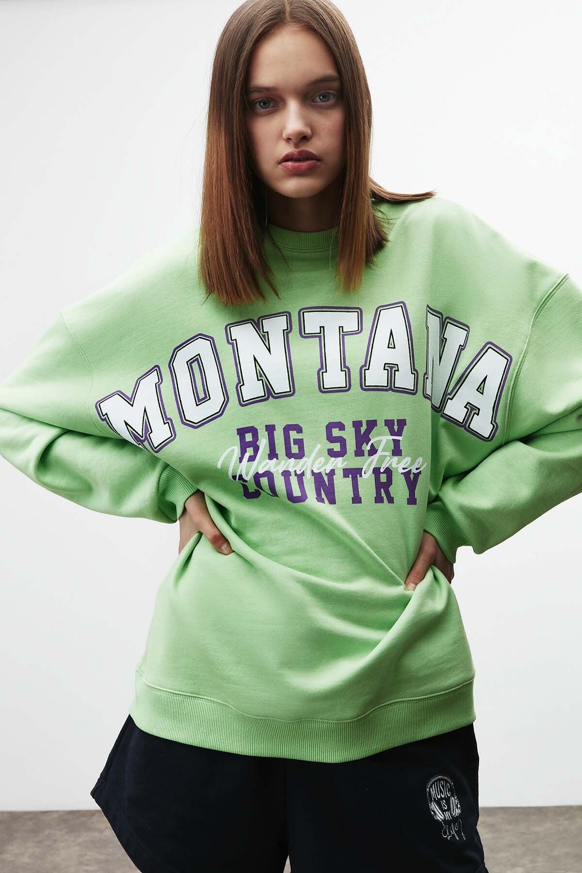 Ramona Oversize Green Sweatshirt