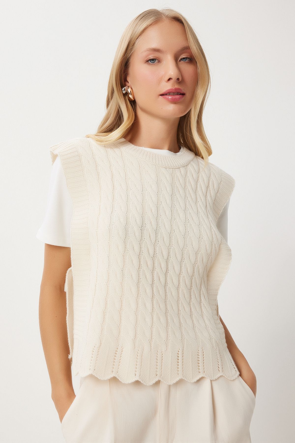 Women's cream -binding hair knit knitwear sweater yy00223