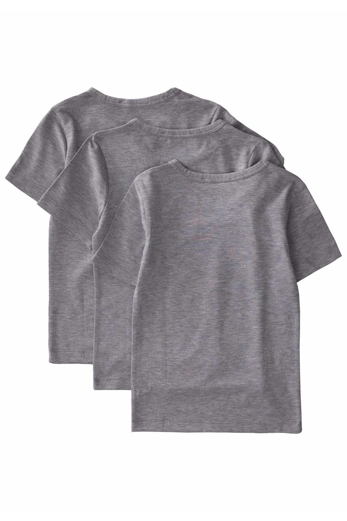 Short sleeve triple male athlete 2-9 years gray