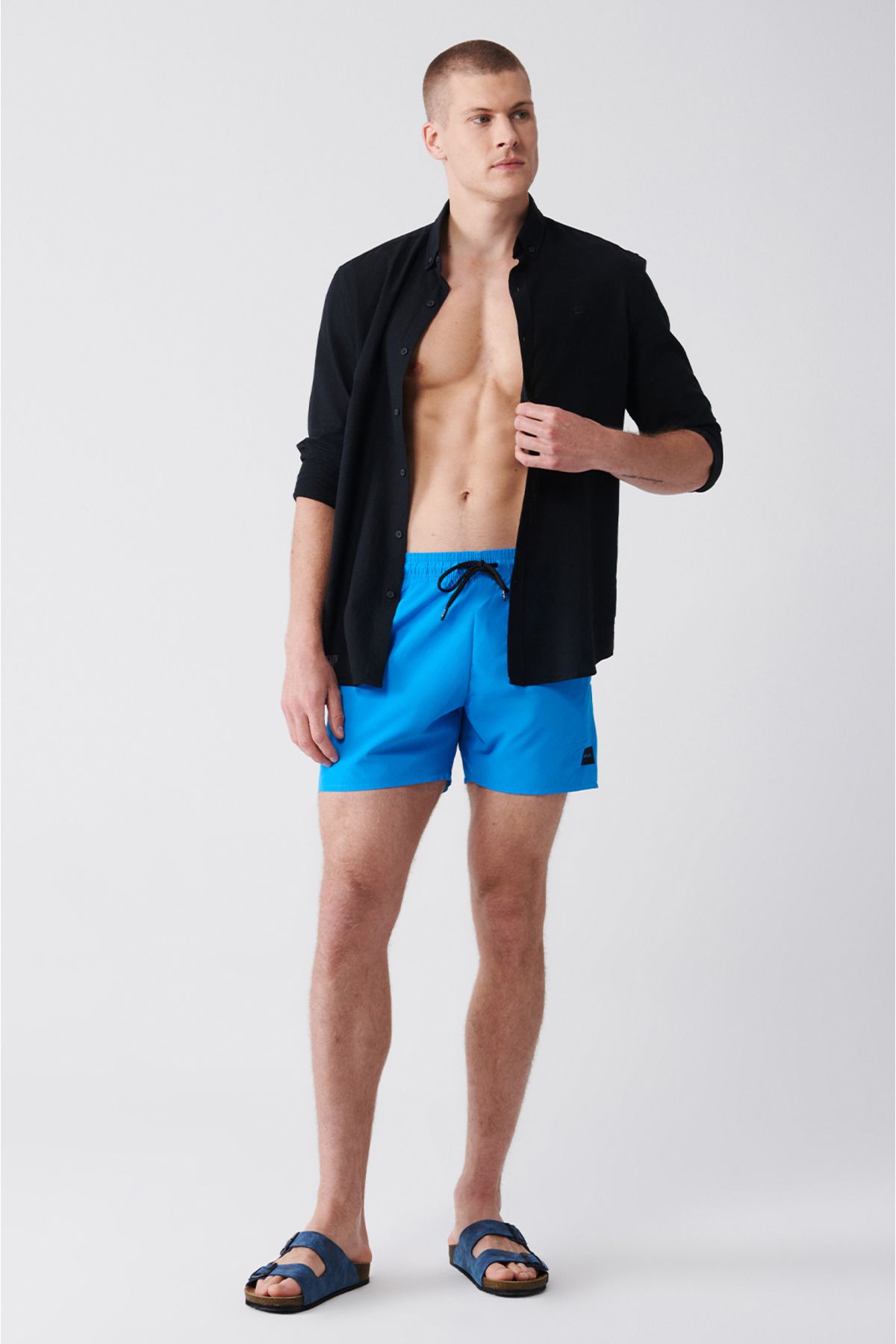 Men's Blue Fast Drying Standard Size Mayo Sea Short E003801