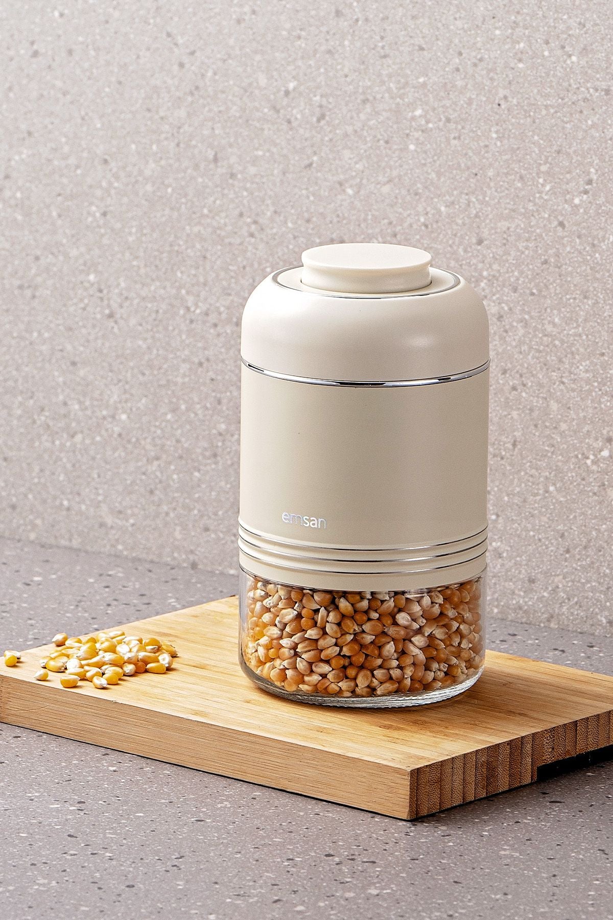 Moko 650 ml storage jar ecru