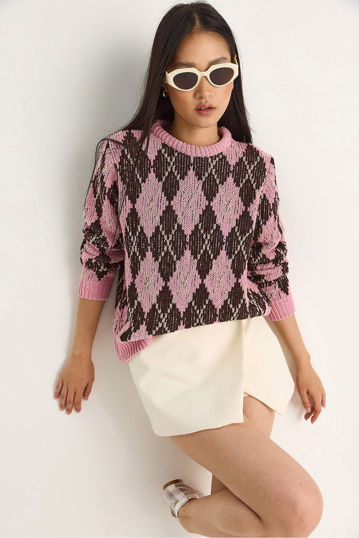 Women's Checkered Sweater 20251059