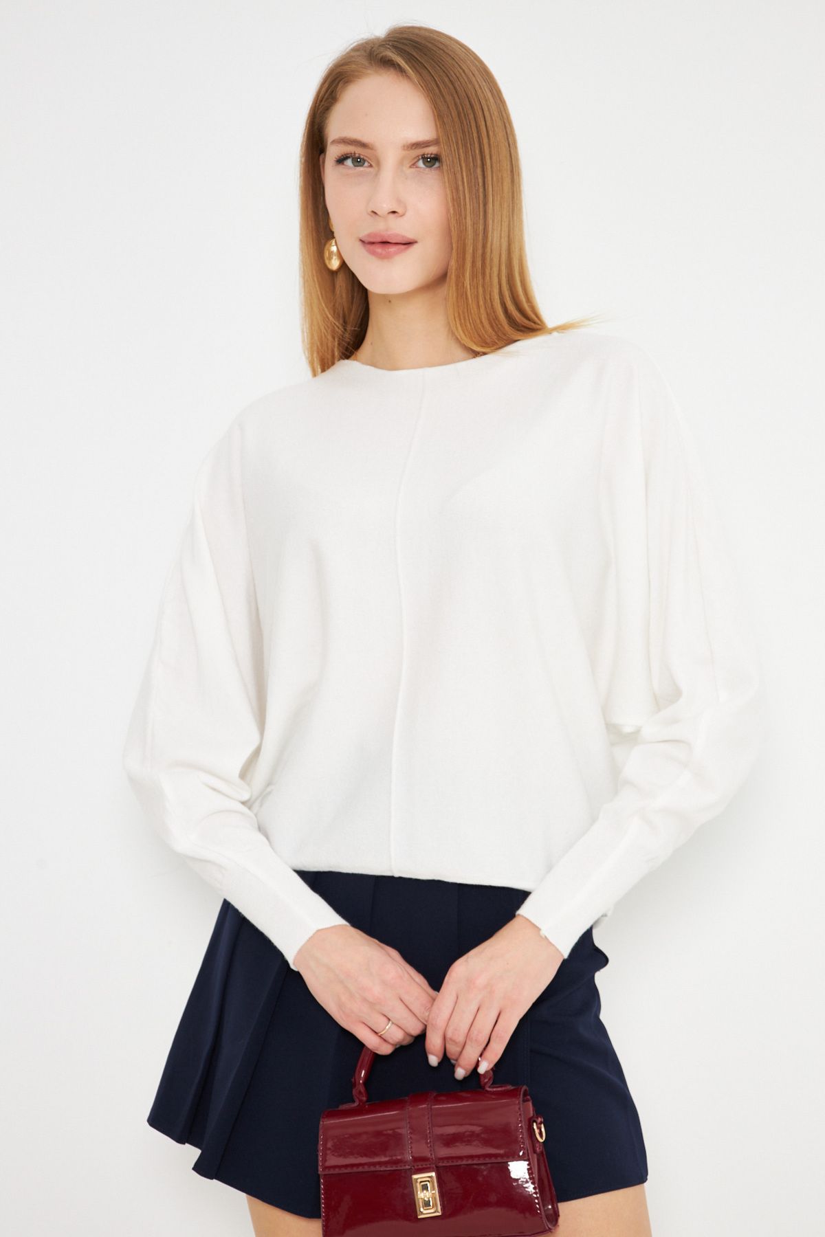 WOMEN WHITE DOK BROTHER BY ARM FINE KNIT