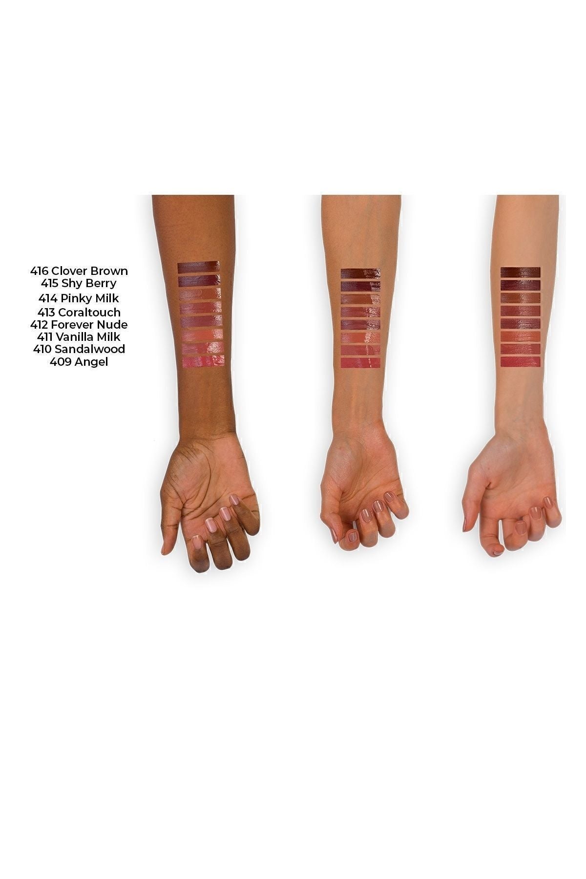 Mattemoist lipgloss semi -matte satin finish liquid lipstick 410 Sandal Wood Wood - Nude