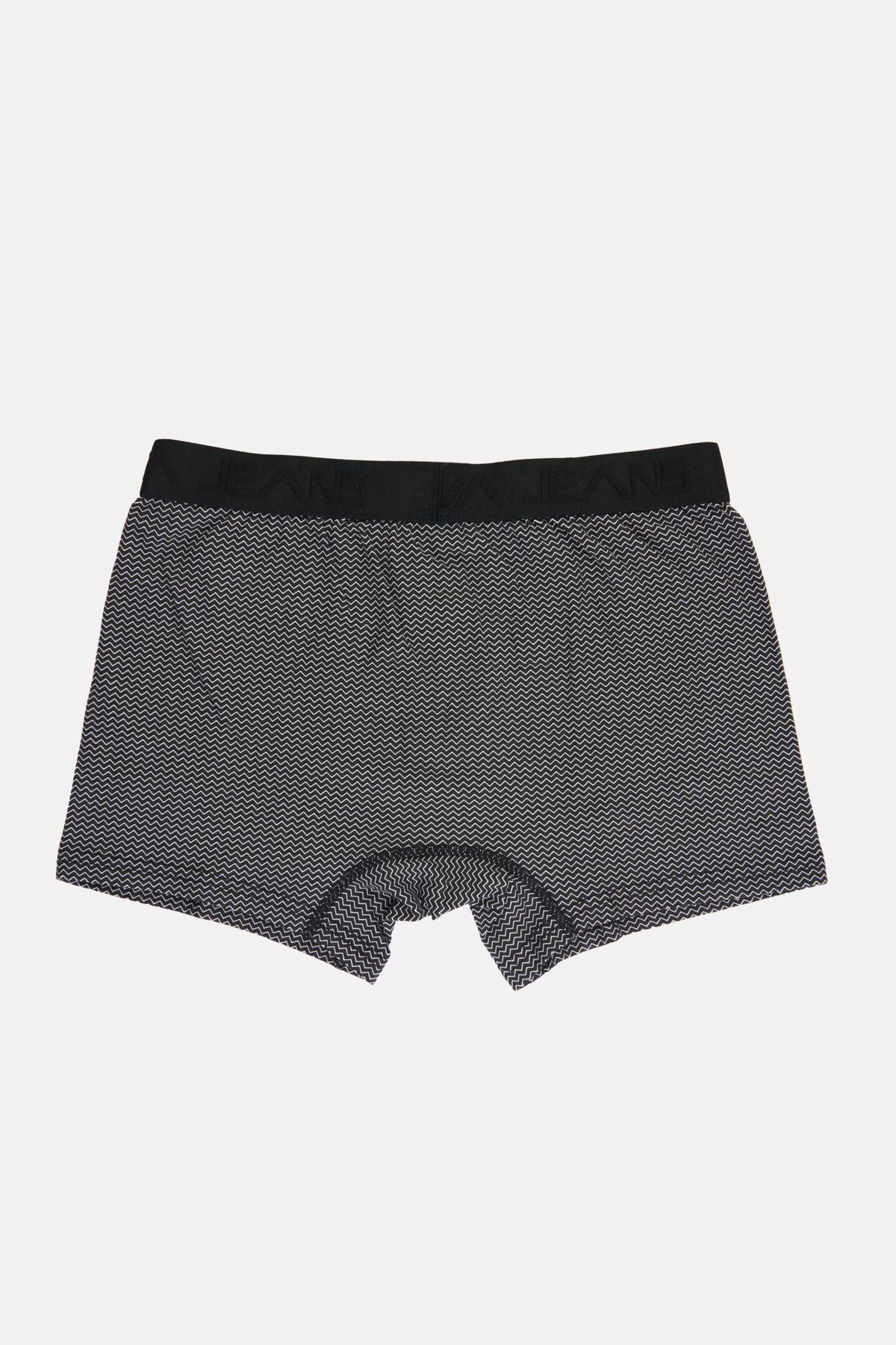 Men's Black Cotton Flexible Patterned Boxer A32Y9503