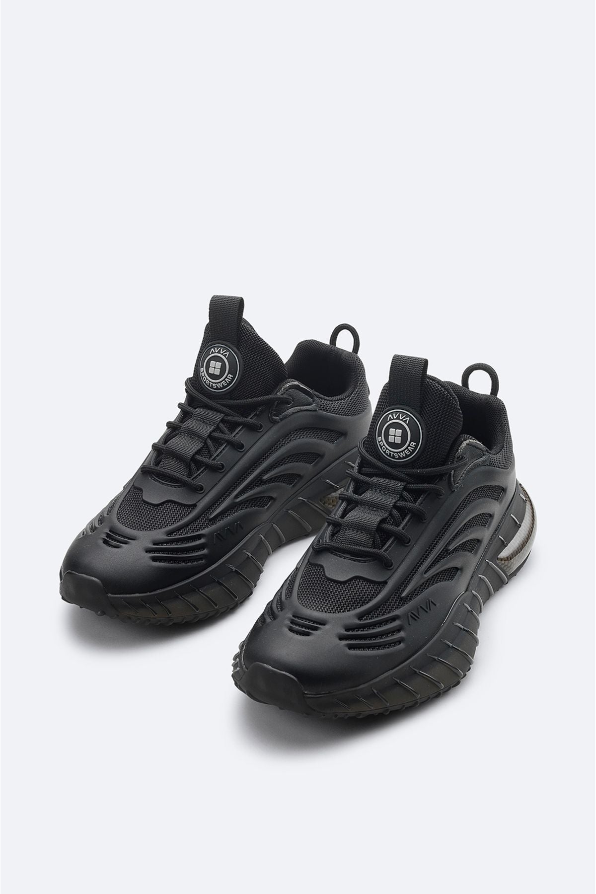 Men's black flexible floor sneaker shoes A41y8020