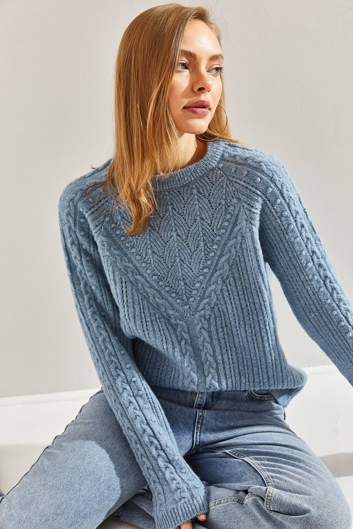 Women's patterned knitwear sweater