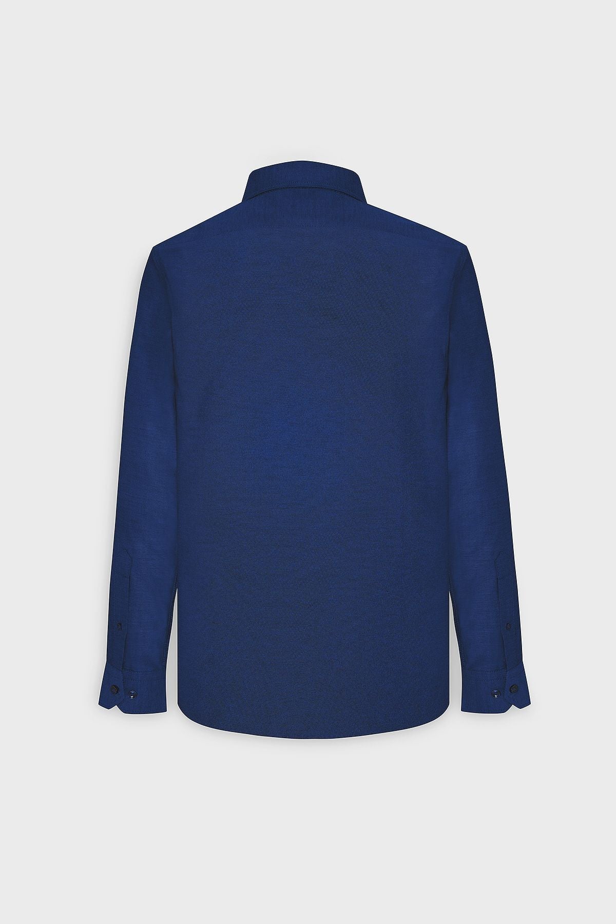 Men's Oxford Dark Navy Blue button with easy -to -ironing cotton slim fit narrow cut shirt
