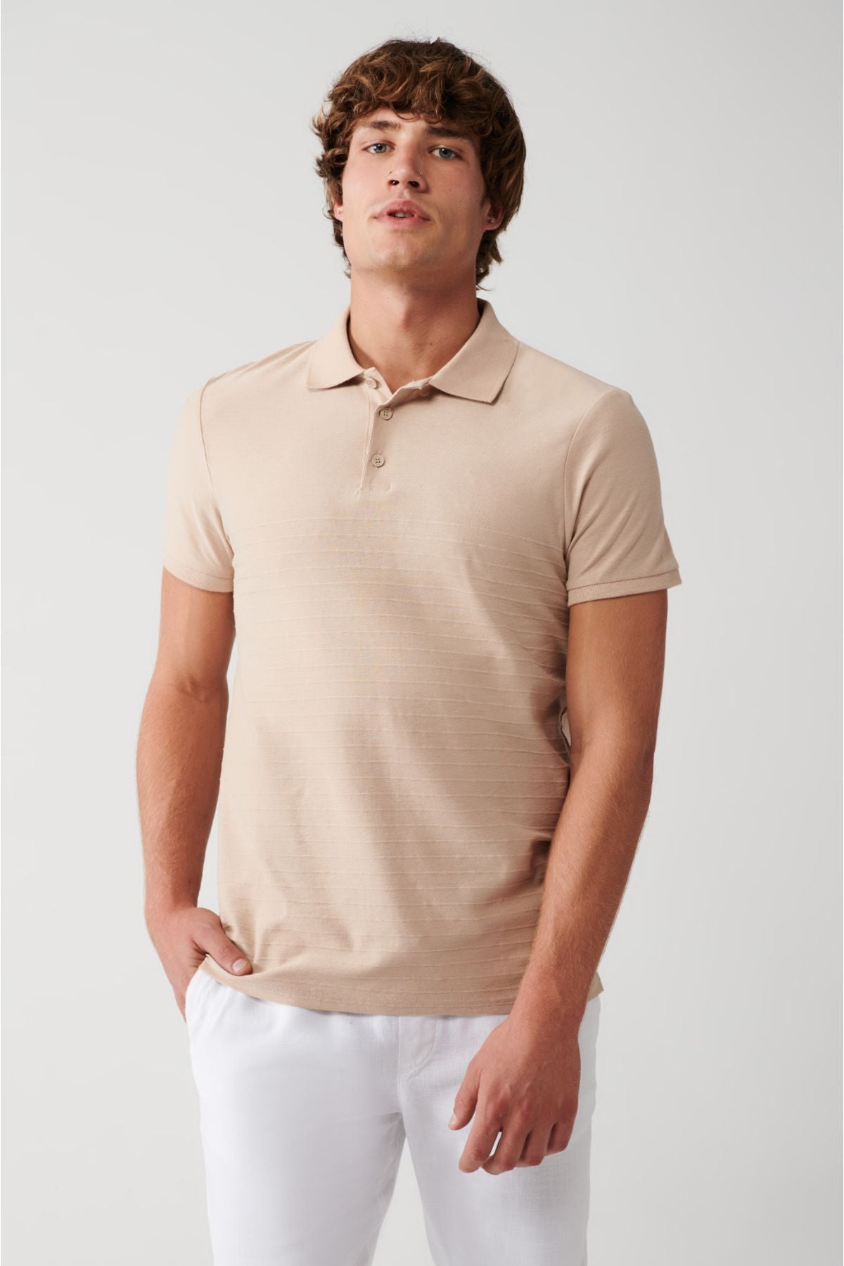 Men's mink 100 %cotton polo collar T-shirt A31y1128