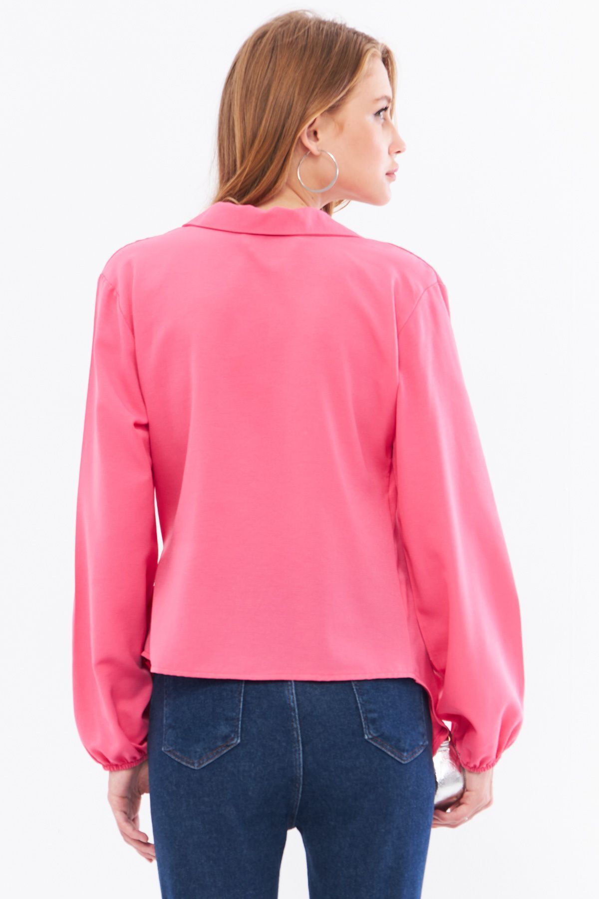 Woman Pink Crash Cruve Blouse ARM-22Y024025