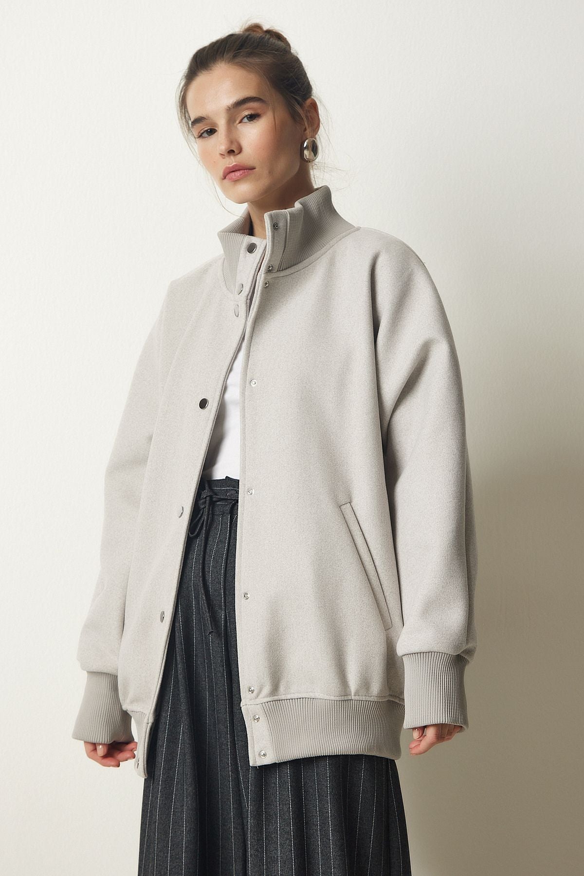Female Stone Premium Stamp Coat FN03150