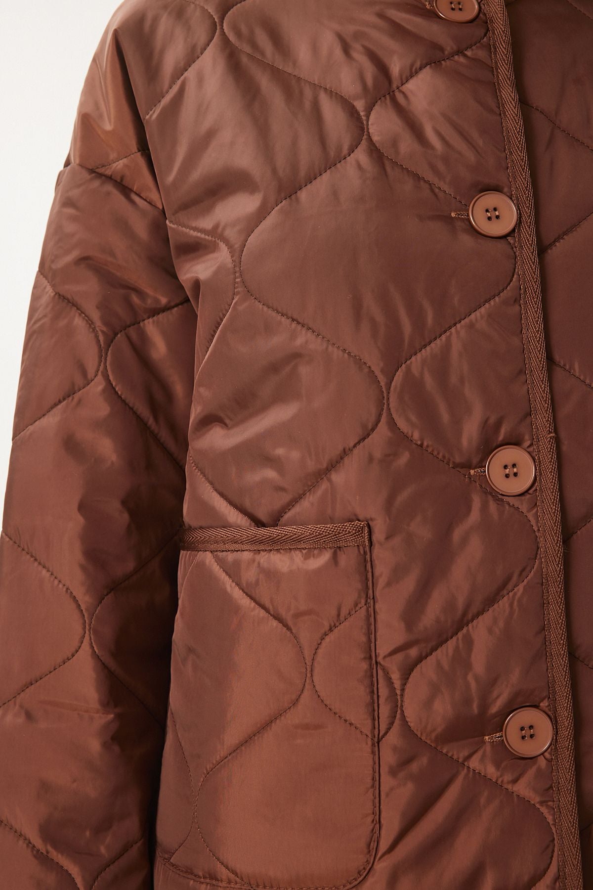 Female Brown Wide Cepone Jacket FN03395
