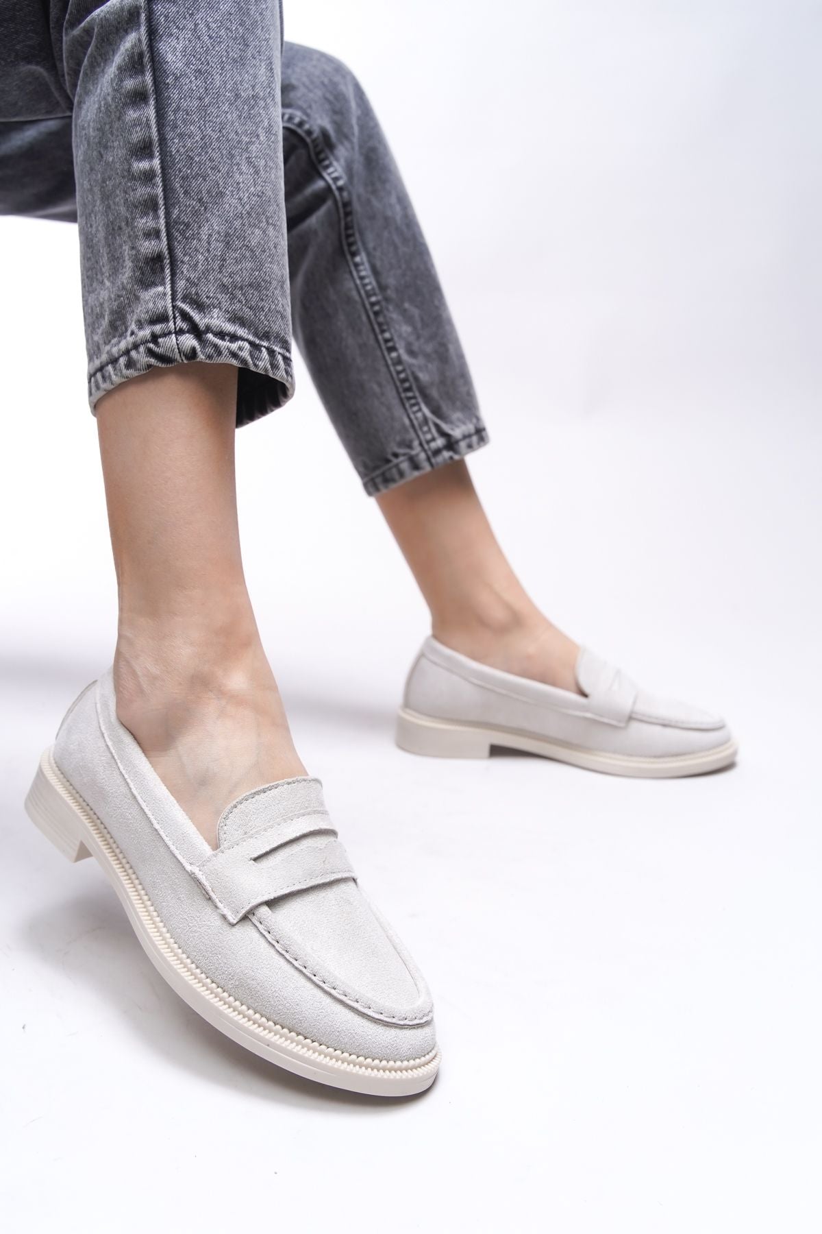 Mylmadia woman loafer 0012665 beige suede