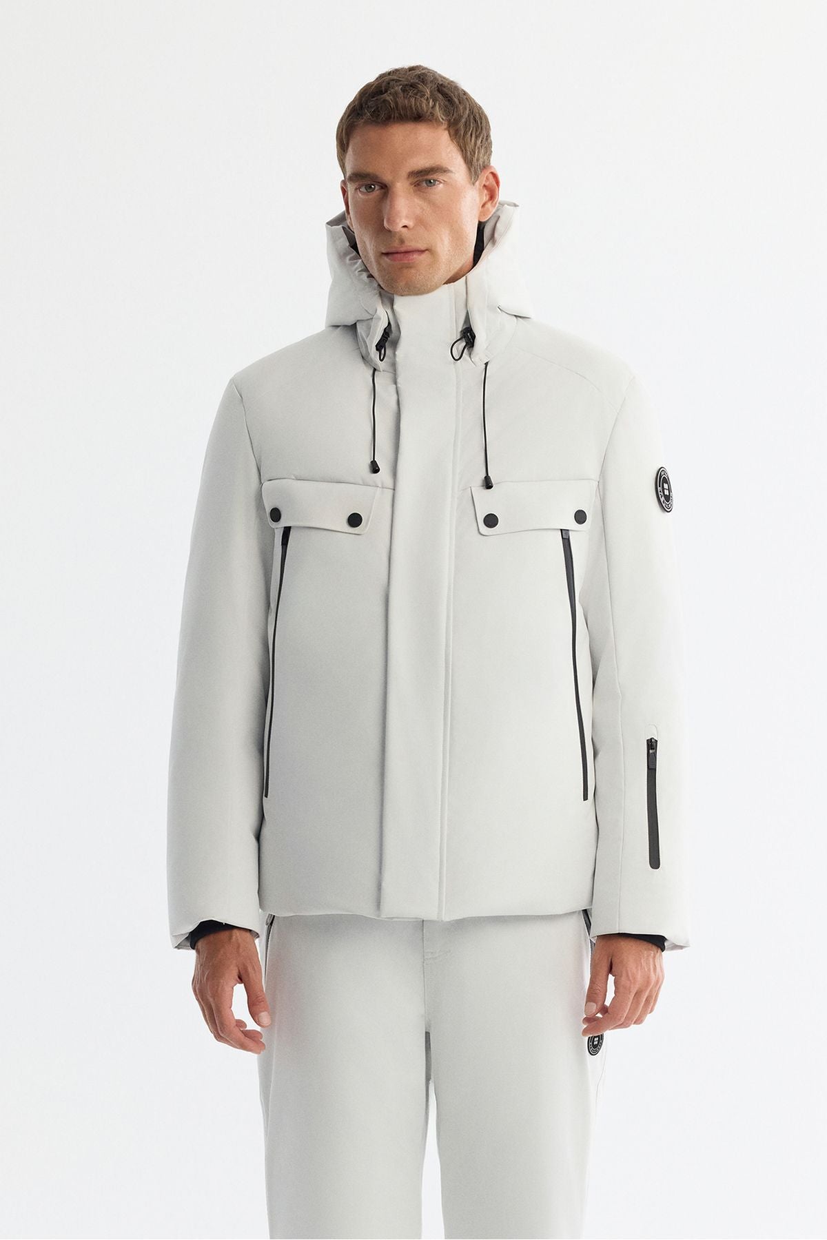 Men's white water repulsive windproof