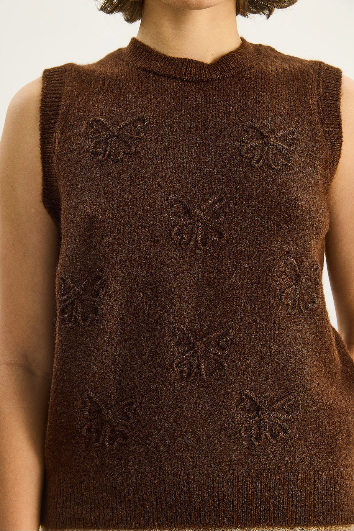 Women's Süzene Sprinkle Bow Embroidered Knitwear Sweater 2440 60283723