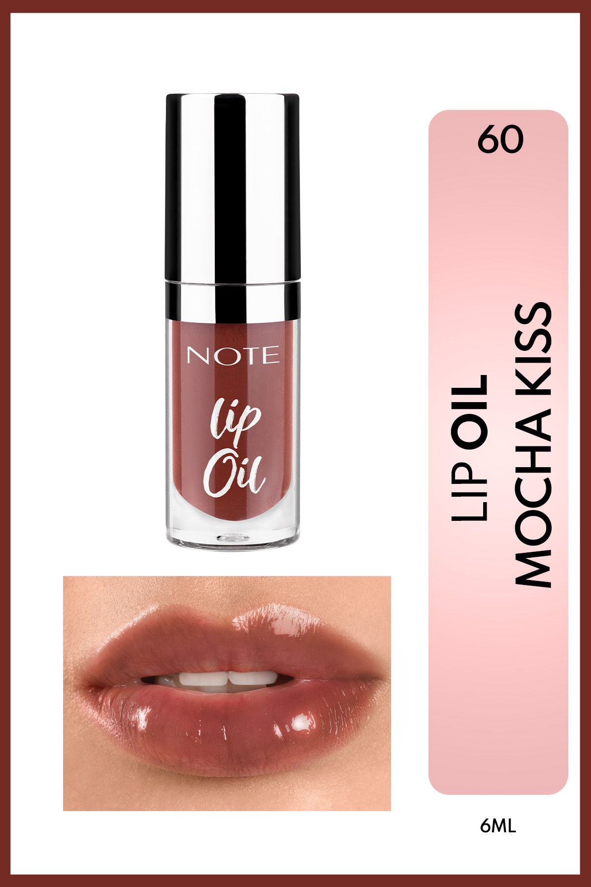 Lip Oil Moisturizer and Grinder Lip Care Oil - 60 Mocha Kiss - Brown