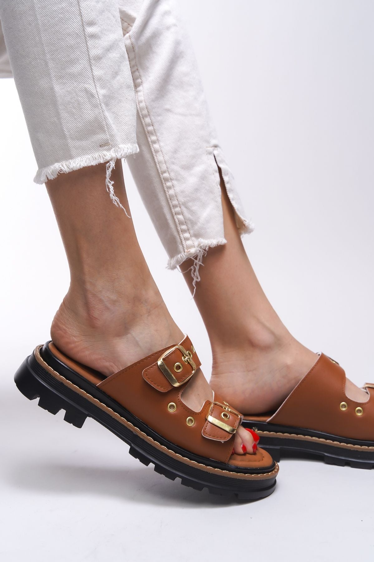 Tamrithe Woman Slippers 0012100 Taba