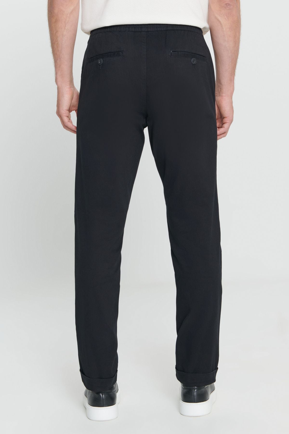 Men's black cotton comfort fit comfortable cutting side pocket pants