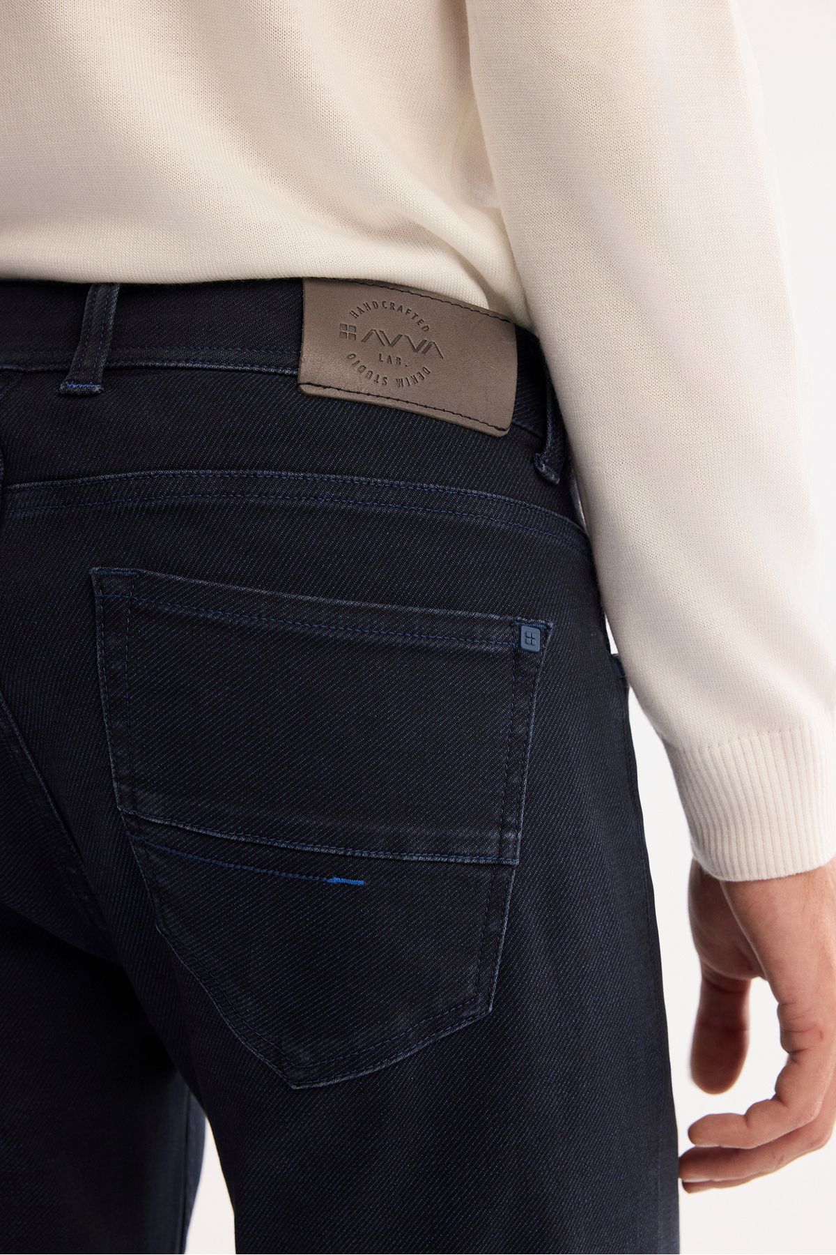 Erkek Lacivert Eskitme Yıkama Overdy Jean Pantolon A42Y3523