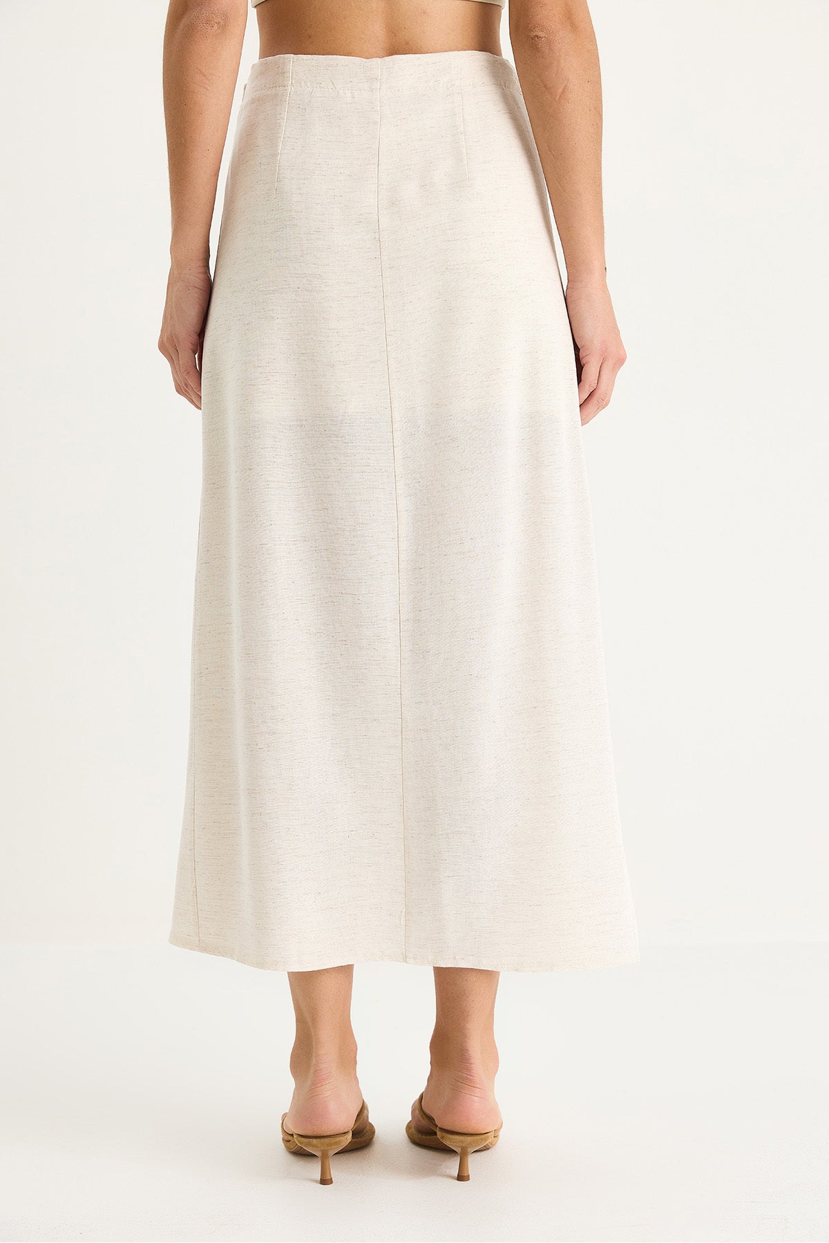 Women's Tie-Up Wrap Summer Thin Linen Skirt DE251071 60283418