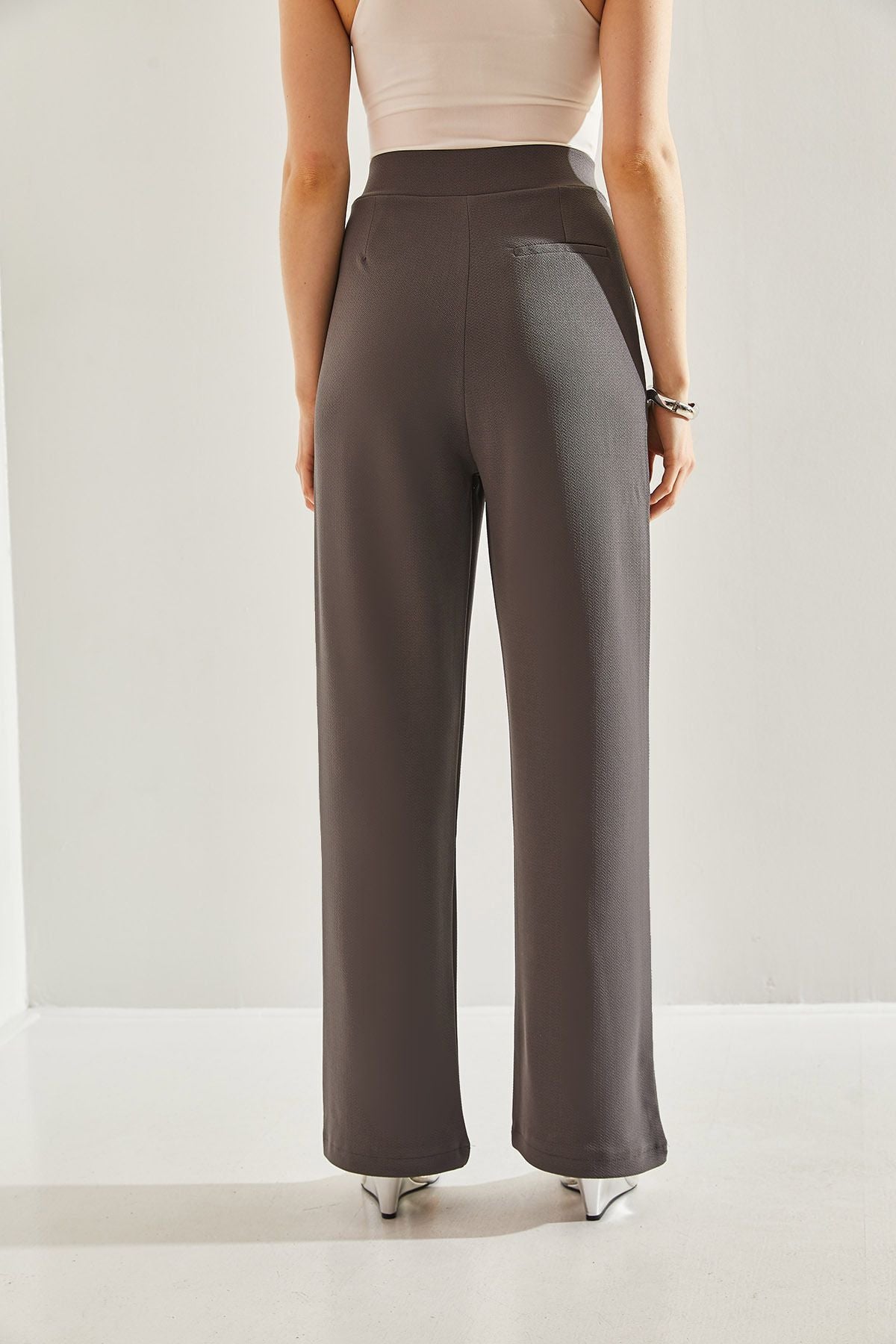 Woman High Waist Luclear Call Palazzo Pants 60221007