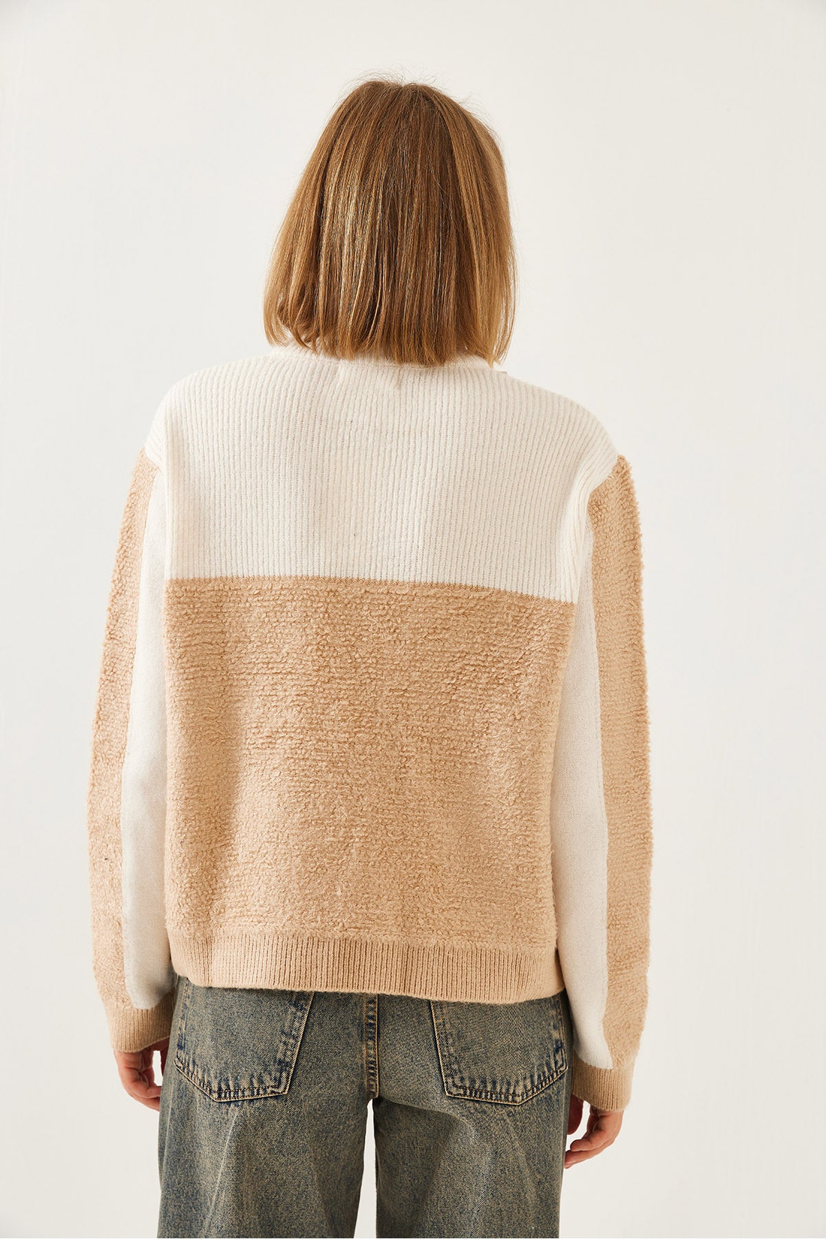 Women's Collar Zippered Piece Knitwear Sweater 241125 60251982