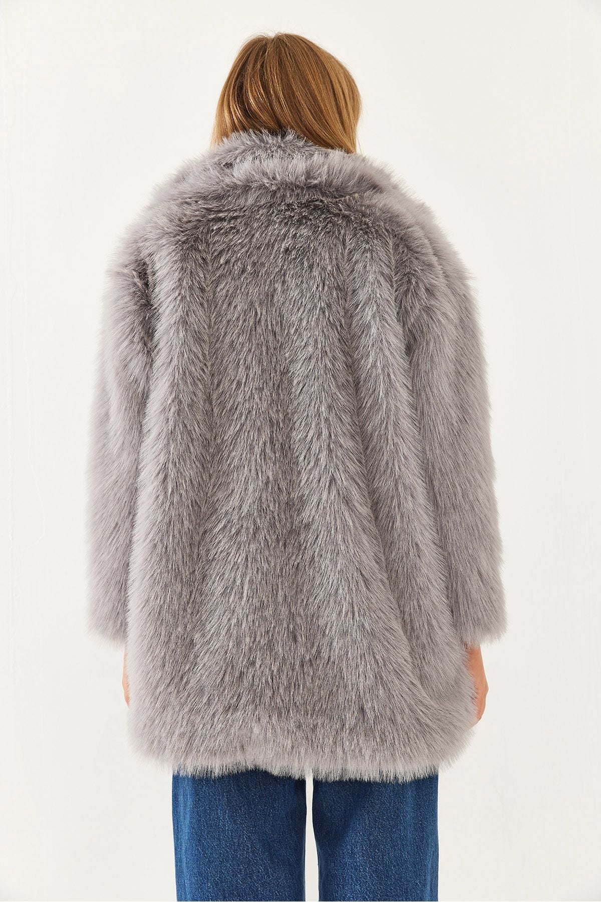 Women's Premium Artificial Long Fur Jacket 2461 60251923