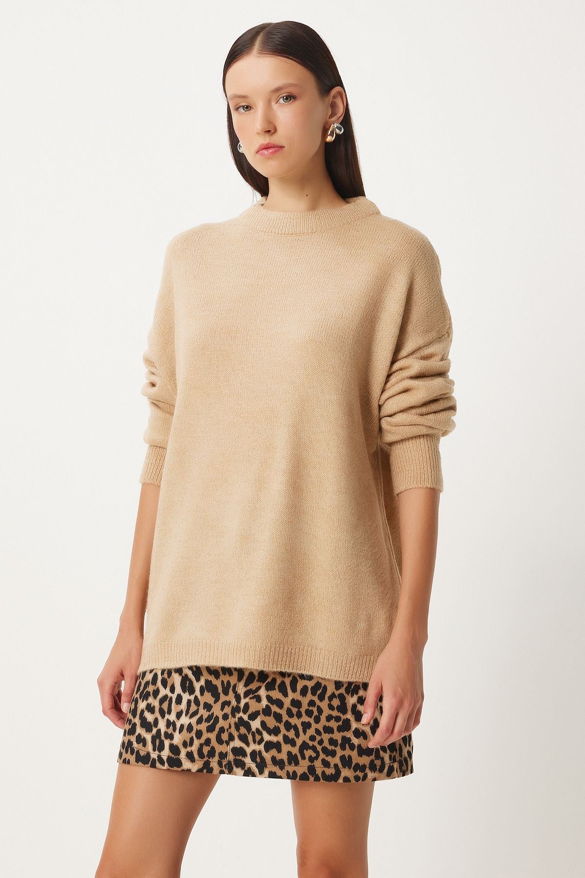 Female Biscuit Oversize Soft Knitwear Sweater FN03336