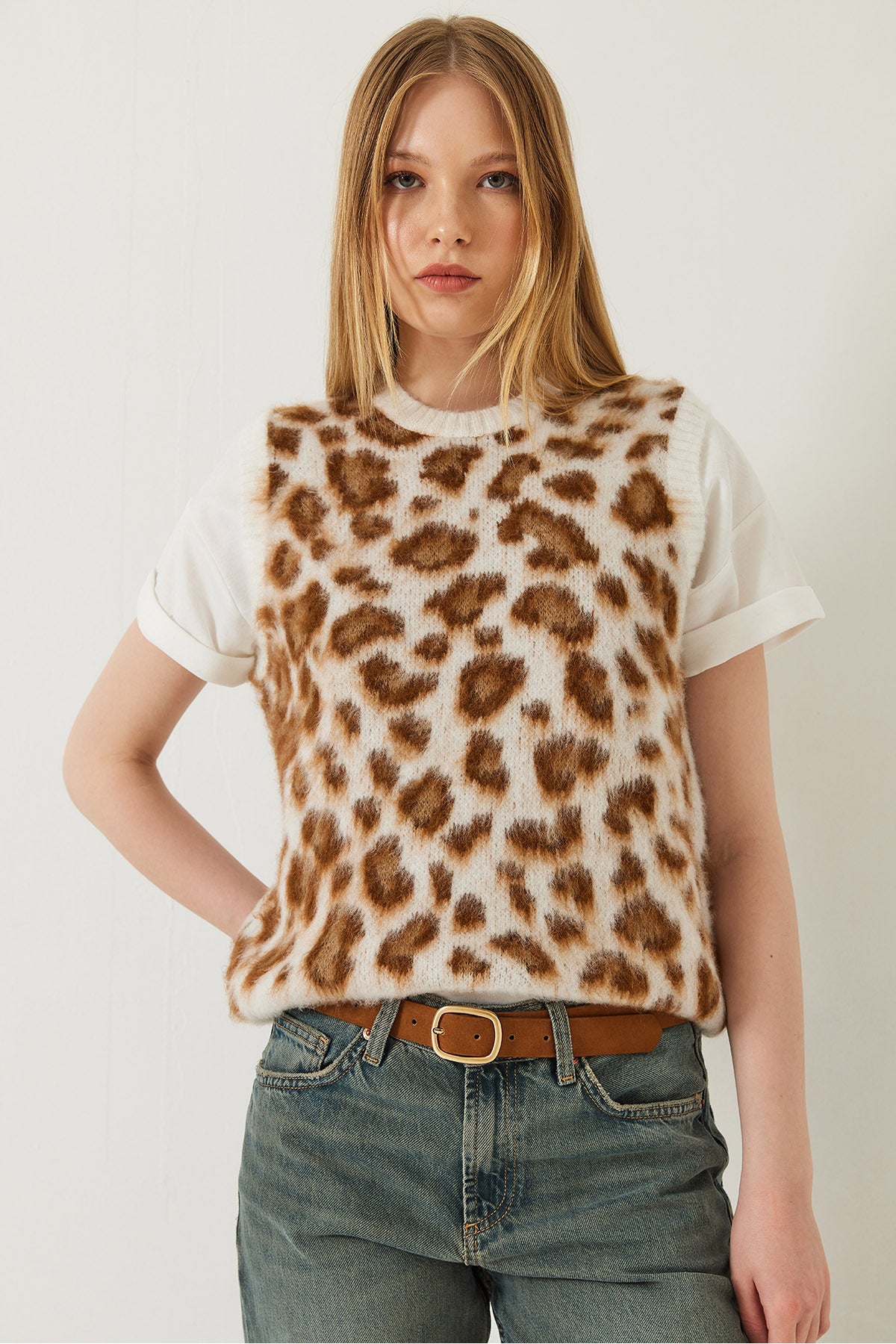 Women's Charmed Leopard Patterned Sweater 20246281