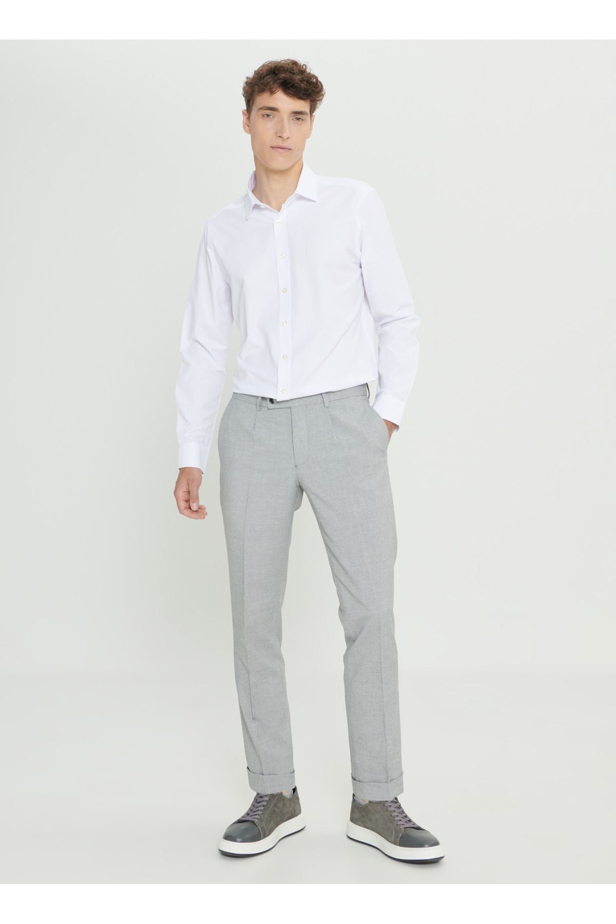 Altınyyıldız Classics Gray Melanj Men's Pants 4a0124200038