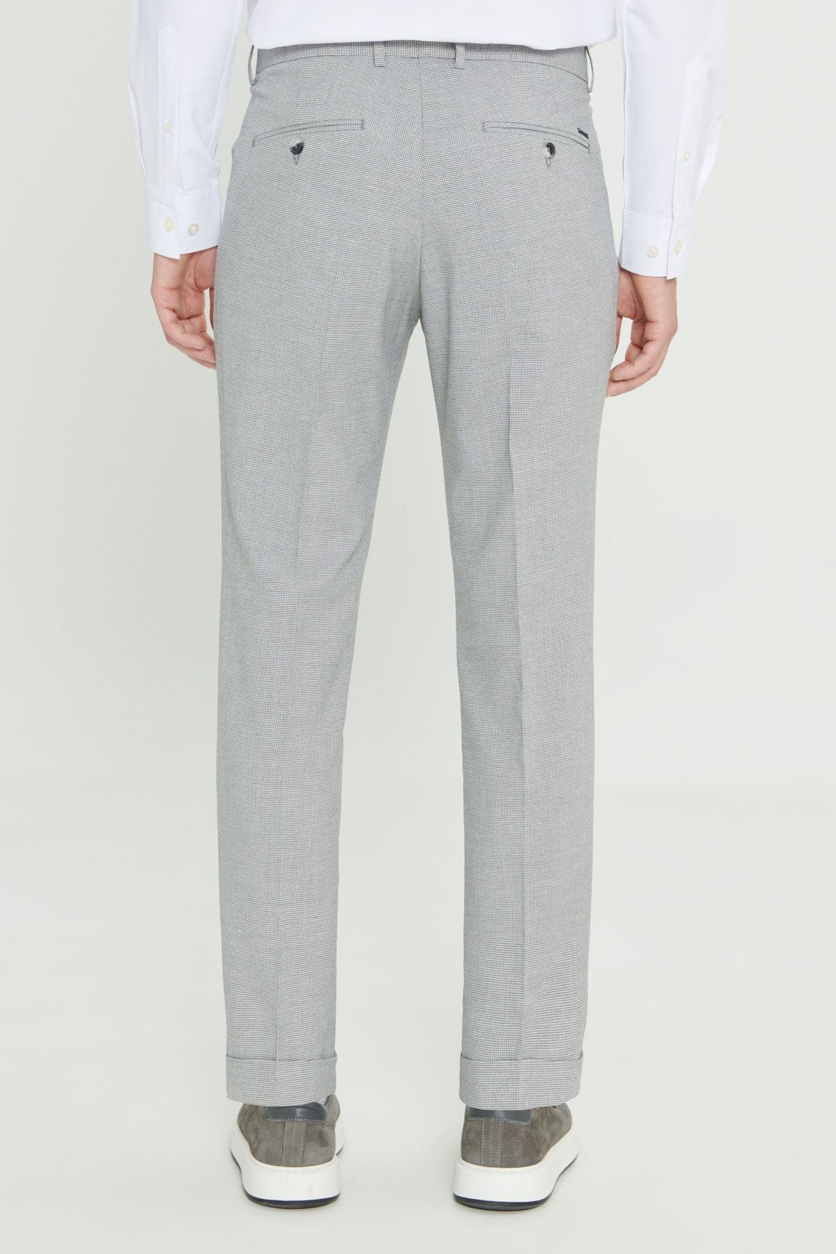 Comfort fit comfortable cutting side pocket patterned waist tire fabric classic pants