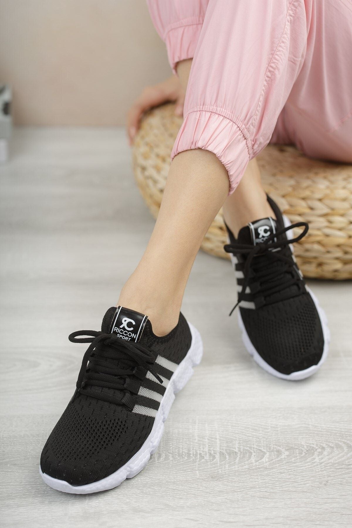 Unisex Siyah Beyaz Sneaker 0012370