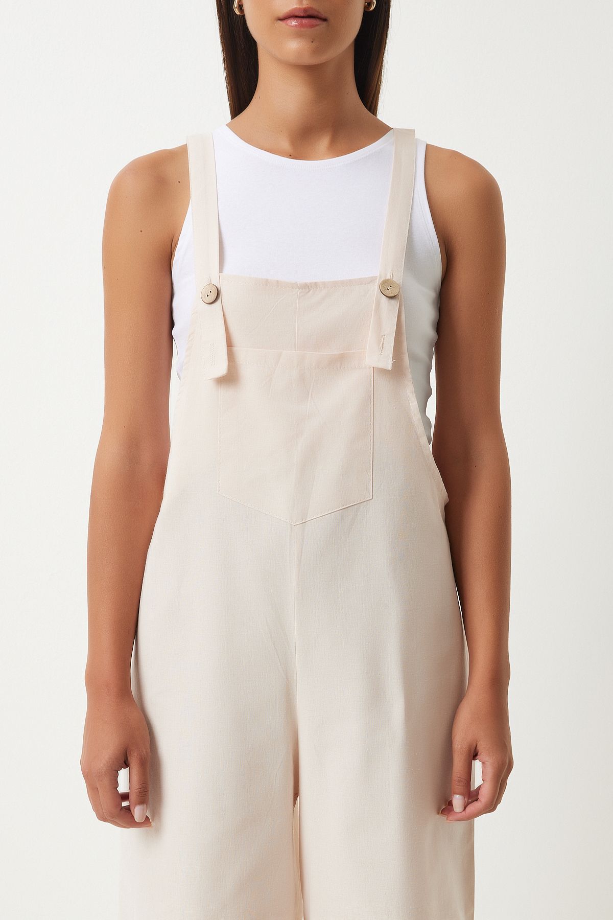 Women's Cream Hanger Thin Gabardin Summer Gardener Tulum KY00011