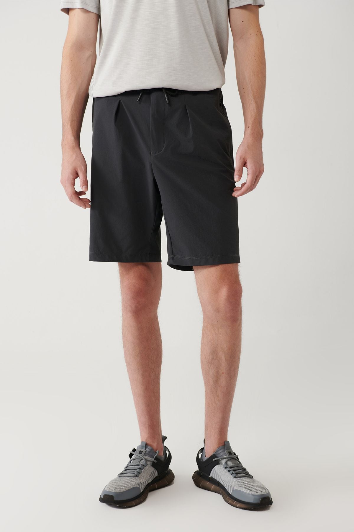 Men's anthracit waist waist laced laced water repulsive bi stretch shorts A41y3635